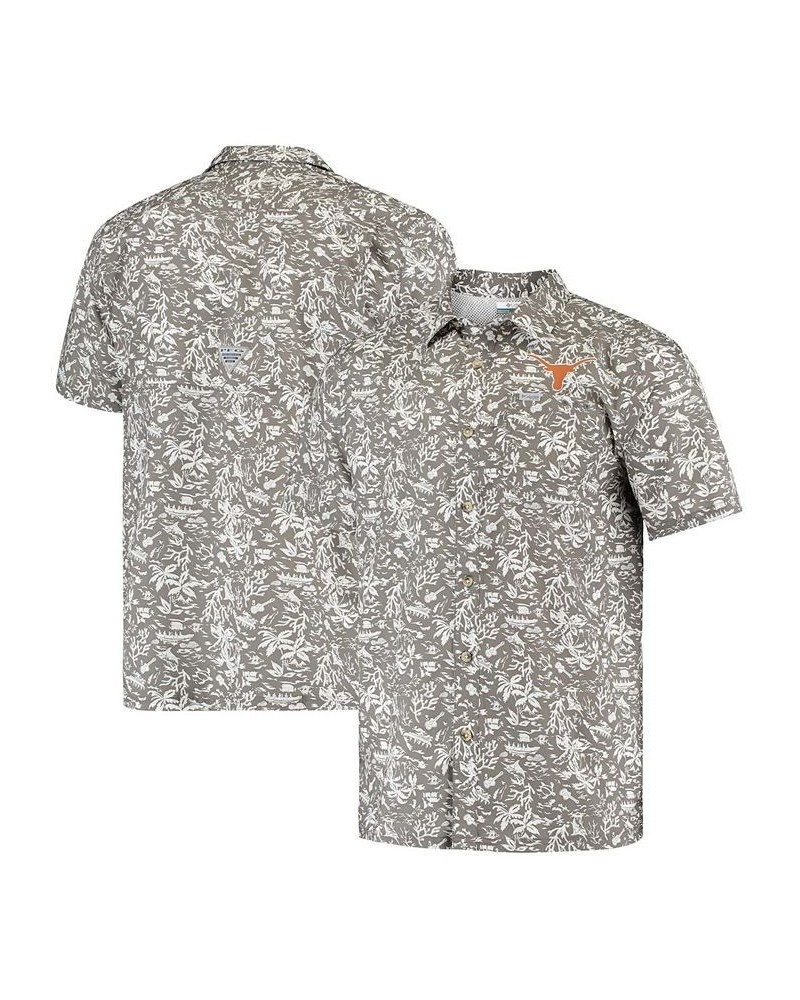 Men's Gray Texas Longhorns Super Slack Tide Button-Up Shirt $31.50 Shirts