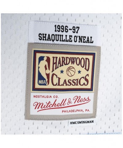 Men's Shaquille O'Neal Powder Blue, White Los Angeles Lakers Hardwood Classics 1996-97 Split Swingman Jersey $48.84 Jersey