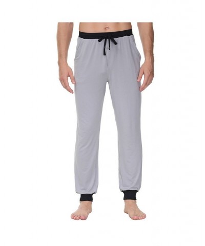 Men's Heat Retaining Contrast Trim Pajama Pants Alloy $14.35 Pajama