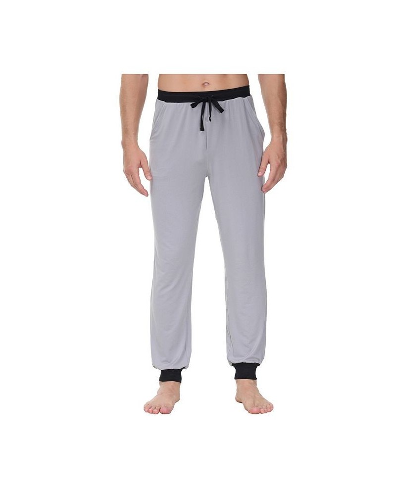 Men's Heat Retaining Contrast Trim Pajama Pants Alloy $14.35 Pajama