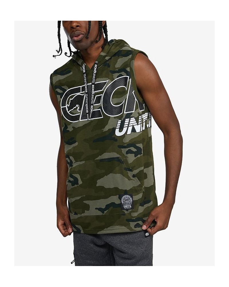 Men's Big and Tall Sleeveless Mega Man Hoodie Gray $33.64 Sweatshirt