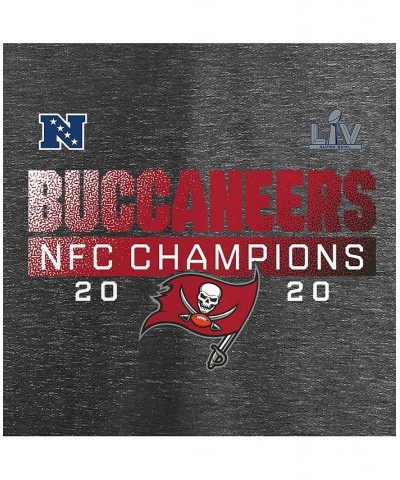 Men's Charcoal Tampa Bay Buccaneers 2020 NFC Champions Big and Tall Scramble T-shirt $16.56 T-Shirts