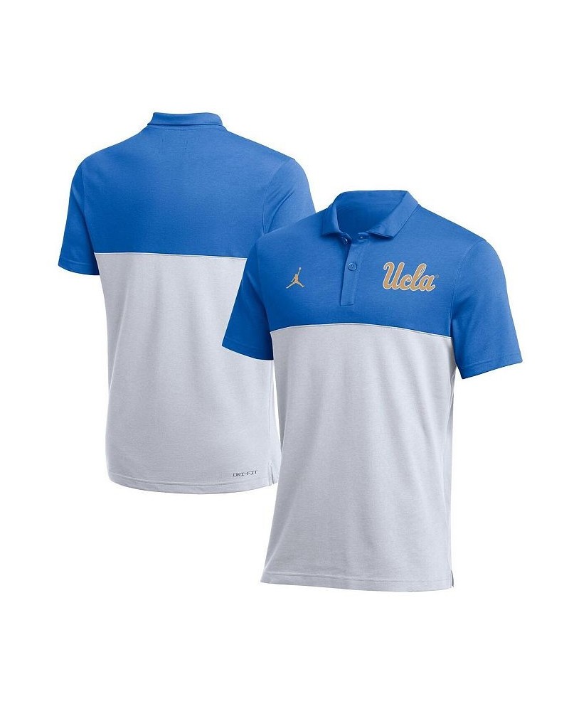 Men's Brand Light Blue, White UCLA Bruins Coaches Performance Polo Shirt $51.29 Polo Shirts