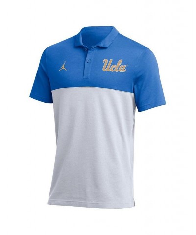 Men's Brand Light Blue, White UCLA Bruins Coaches Performance Polo Shirt $51.29 Polo Shirts