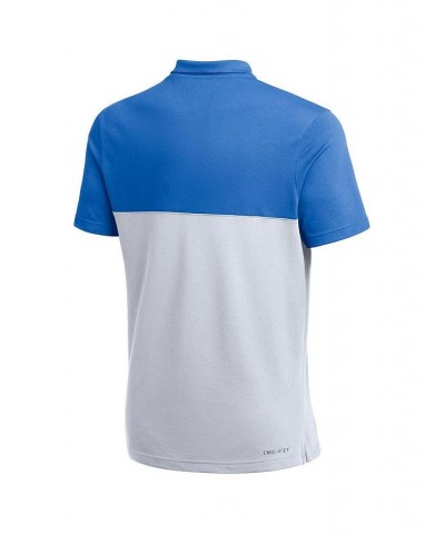 Men's Brand Light Blue, White UCLA Bruins Coaches Performance Polo Shirt $51.29 Polo Shirts