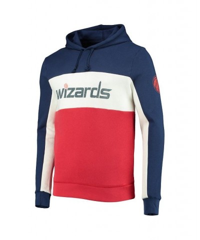 Men's Navy, White Washington Wizards Wordmark Colorblock Fleece Pullover Hoodie $33.47 Sweatshirt