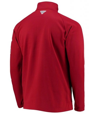 Men's Crimson Alabama Crimson Tide Terminal Tackle Fleece Raglan Omni-Shade Quarter-Zip Jacket $29.14 Jackets