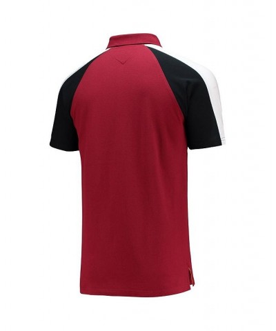 Men's Burgundy and White Washington Football Team Holden Raglan Polo $25.42 Polo Shirts