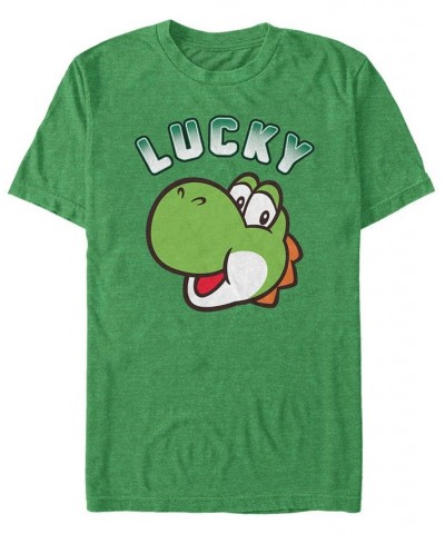 Nintendo Men's Super Mario Lucky Yoshi Short Sleeve T-Shirt Green $18.54 T-Shirts