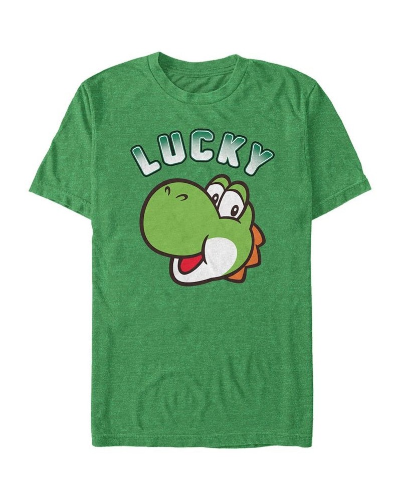 Nintendo Men's Super Mario Lucky Yoshi Short Sleeve T-Shirt Green $18.54 T-Shirts