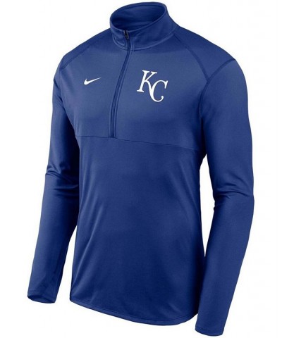 Men's Royal Kansas City Royals Team Logo Element Performance Half-Zip Pullover Jacket $43.19 Jackets