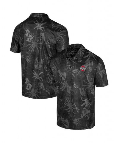 Men's Black Ohio State Buckeyes Big and Tall Palms Polo Shirt $31.79 Polo Shirts