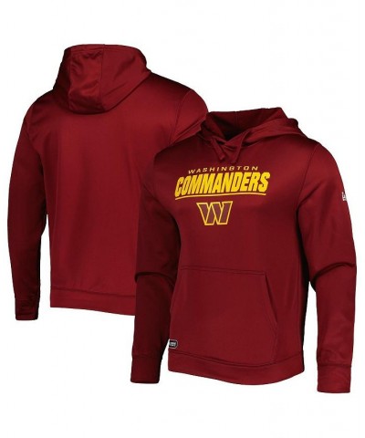 Men's Burgundy Washington Commanders Combine Authentic Stated Logo Pullover Hoodie $27.72 Sweatshirt