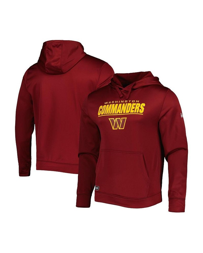 Men's Burgundy Washington Commanders Combine Authentic Stated Logo Pullover Hoodie $27.72 Sweatshirt