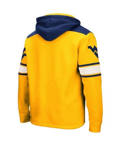 Men's Gold West Virginia Mountaineers 2.0 Lace-Up Logo Pullover Hoodie $30.00 Sweatshirt