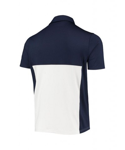 Men's Navy, White Navy Midshipmen 2022 Blocked Coaches Performance Polo Shirt $47.84 Polo Shirts