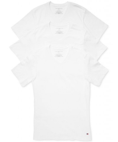 Men's 3-Pk. Classic Cotton V-Neck T-Shirts White $15.98 Undershirt