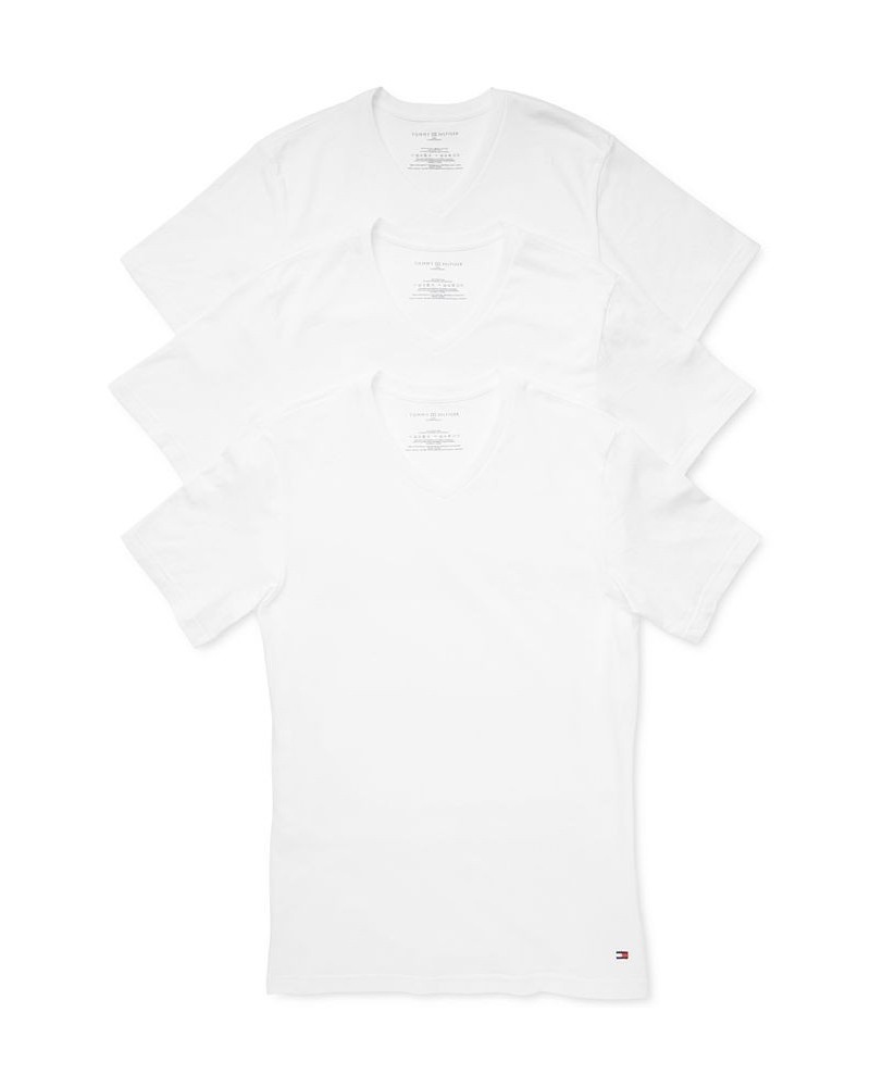 Men's 3-Pk. Classic Cotton V-Neck T-Shirts White $15.98 Undershirt