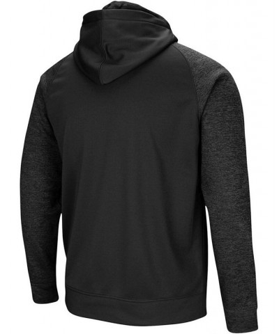 Men's Black Iowa State Cyclones Blackout 3.0 Tonal Raglan Full-Zip Hoodie $23.20 Sweatshirt