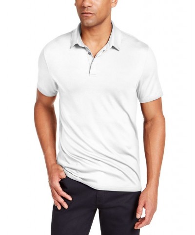 Men's AlfaTech Stretch Solid Polo Shirt White $15.00 Polo Shirts