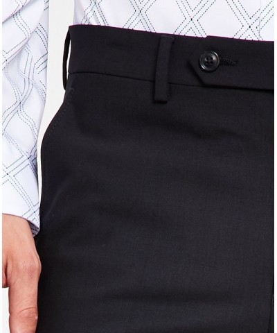 Men's Skinny Fit Wrinkle-Resistant Wool Suit Separate Pant Black $39.75 Suits