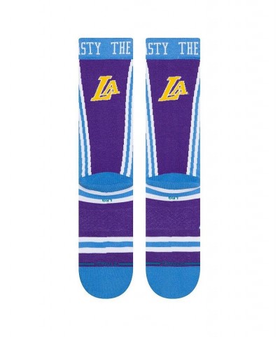 Men's Light Blue Los Angeles Lakers 2021/22 City Edition Crew Socks $14.24 Socks