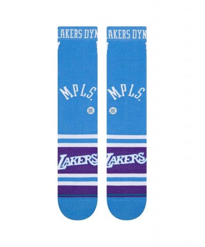 Men's Light Blue Los Angeles Lakers 2021/22 City Edition Crew Socks $14.24 Socks