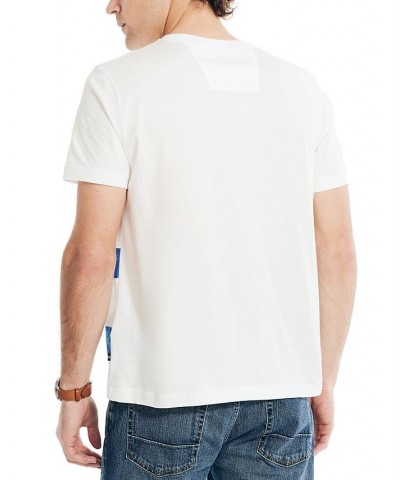 Men's J Class Cotton Jersey Striped Crewneck T-Shirt White $17.76 T-Shirts