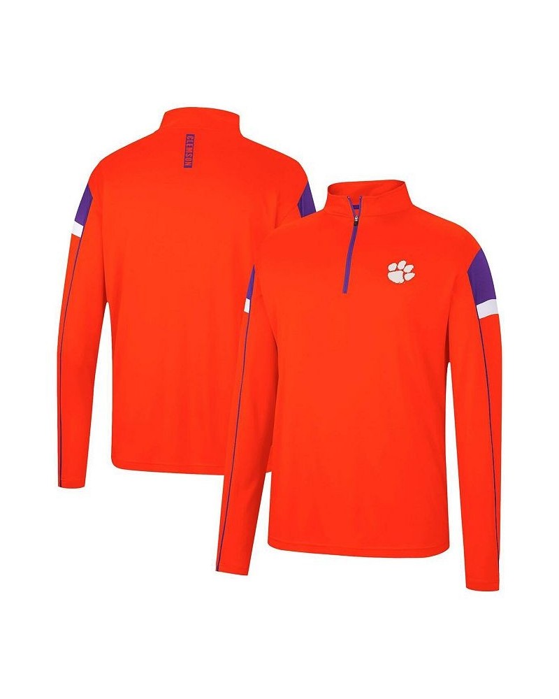 Men's Orange Clemson Tigers Golf Match Quarter-Zip Windshirt $34.19 Sweatshirt