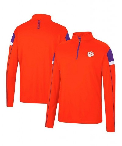 Men's Orange Clemson Tigers Golf Match Quarter-Zip Windshirt $34.19 Sweatshirt