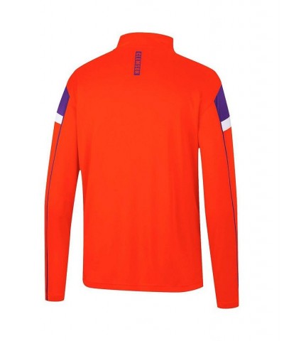 Men's Orange Clemson Tigers Golf Match Quarter-Zip Windshirt $34.19 Sweatshirt