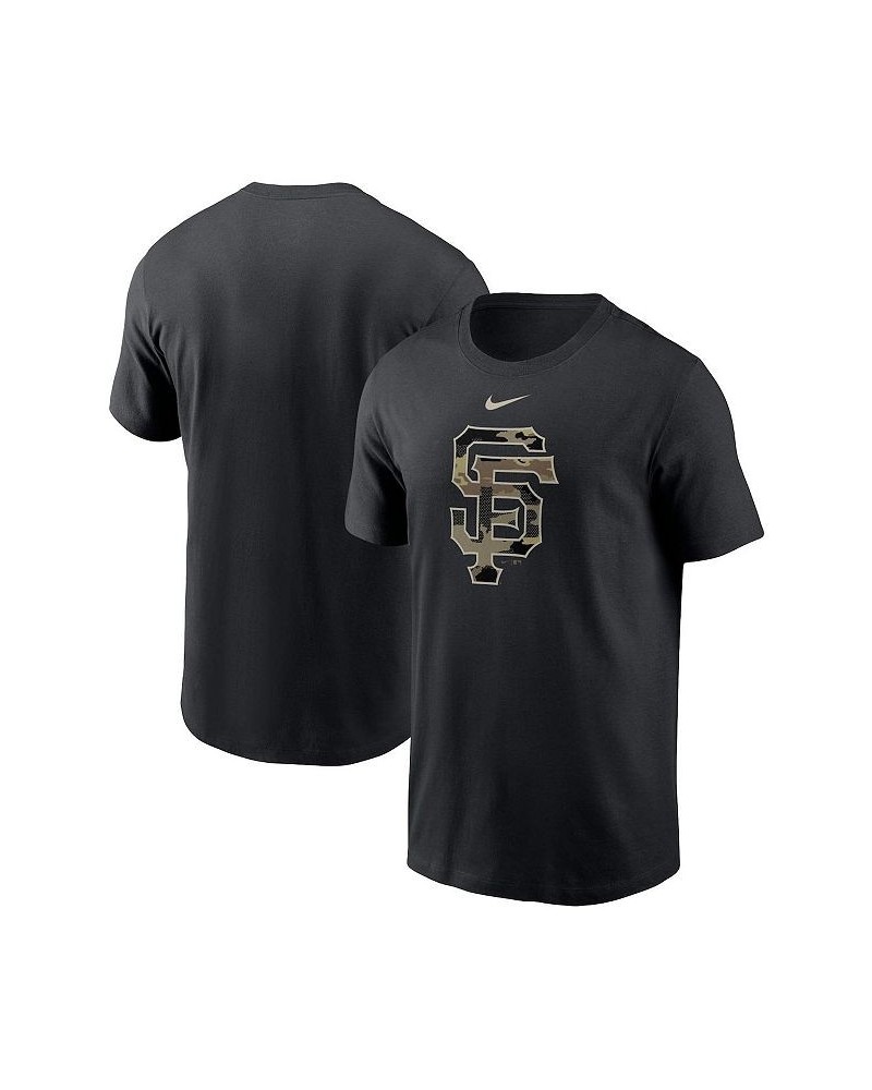 Men's Black San Francisco Giants Team Camo Logo T-shirt $23.39 T-Shirts