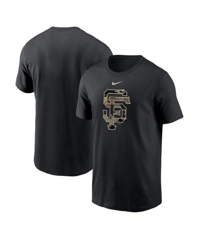 Men's Black San Francisco Giants Team Camo Logo T-shirt $23.39 T-Shirts