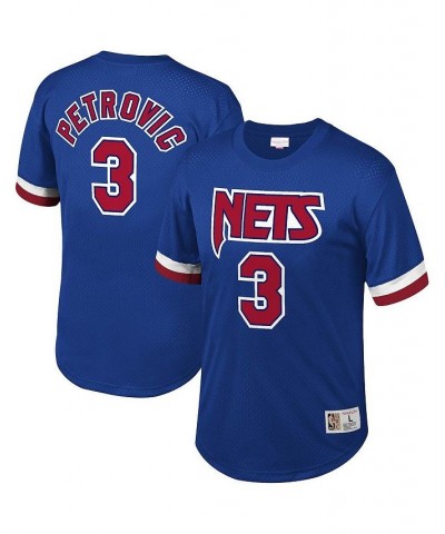 Men's Drazen Petrovic Royal New Jersey Nets Mesh T-shirt $51.60 T-Shirts