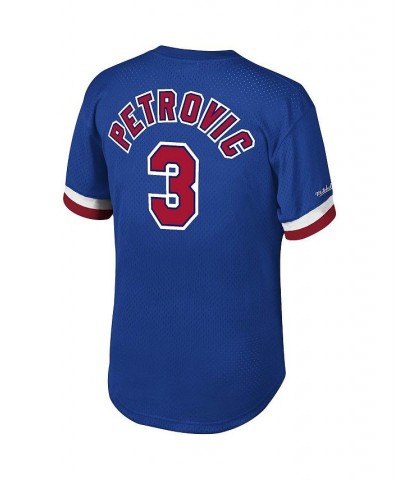 Men's Drazen Petrovic Royal New Jersey Nets Mesh T-shirt $51.60 T-Shirts