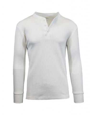 Men's Long Sleeve Thermal Henley Tee PD03 $15.75 T-Shirts