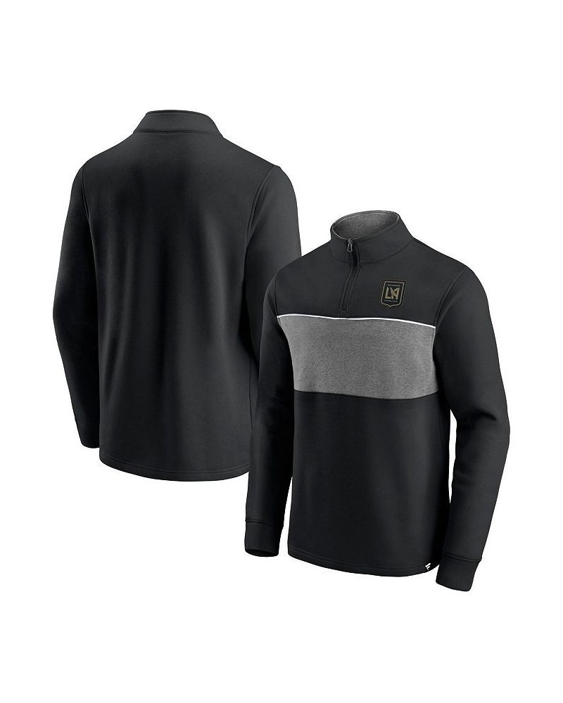 Men's Branded Black LAFC Block Party Fleece Quarter-Zip Jacket $30.10 Jackets