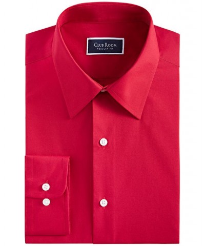 Men's Regular Fit Solid Dress Shirt Red $12.93 Dress Shirts