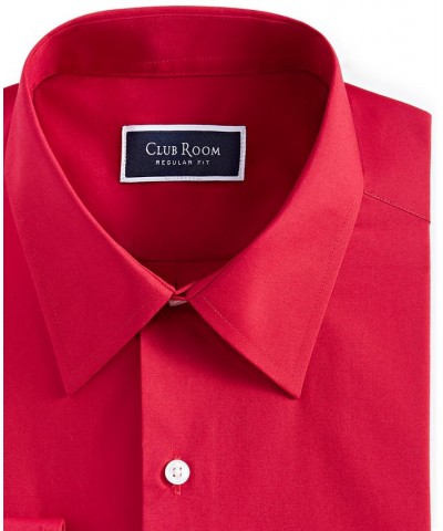 Men's Regular Fit Solid Dress Shirt Red $12.93 Dress Shirts