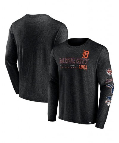 Men's Branded Black Detroit Tigers High Whip Pitcher Long Sleeve T-shirt $20.00 T-Shirts