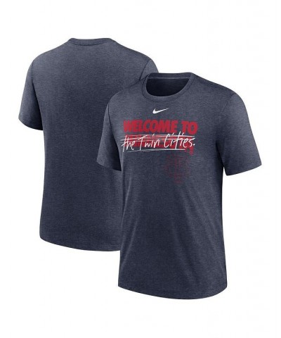 Men's Heather Navy Minnesota Twins Home Spin Tri-Blend T-shirt $25.00 T-Shirts