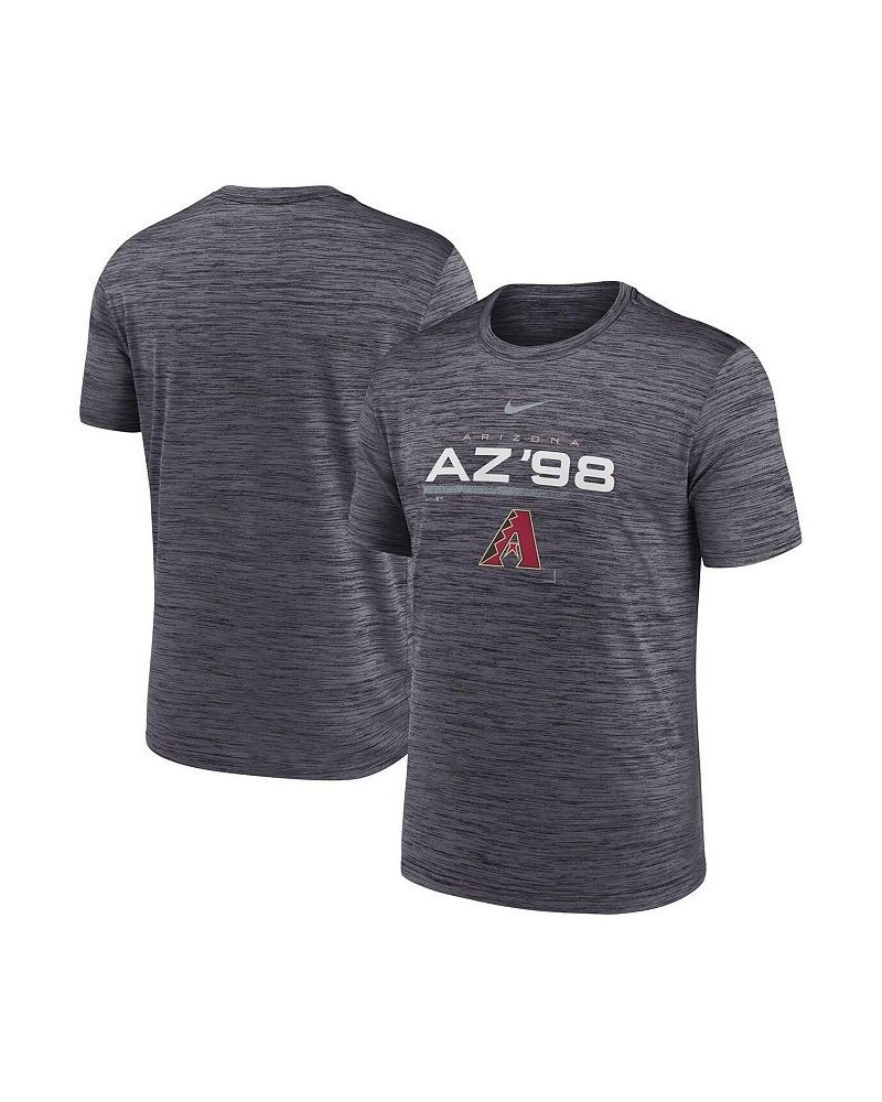 Men's Black Arizona Diamondbacks Wordmark Velocity Performance T-shirt $27.49 T-Shirts