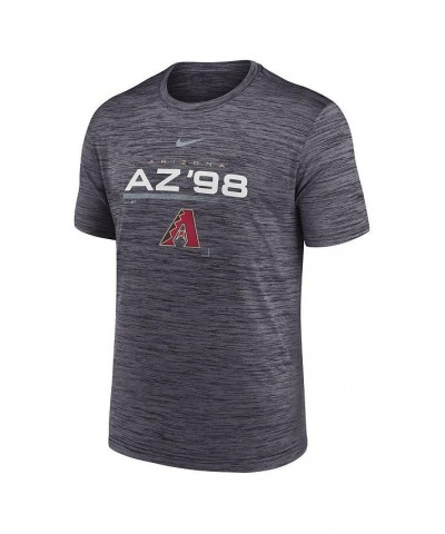 Men's Black Arizona Diamondbacks Wordmark Velocity Performance T-shirt $27.49 T-Shirts