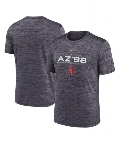 Men's Black Arizona Diamondbacks Wordmark Velocity Performance T-shirt $27.49 T-Shirts