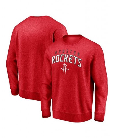 Men's Branded Red Houston Rockets Game Time Arch Pullover Sweatshirt $24.20 Sweatshirt