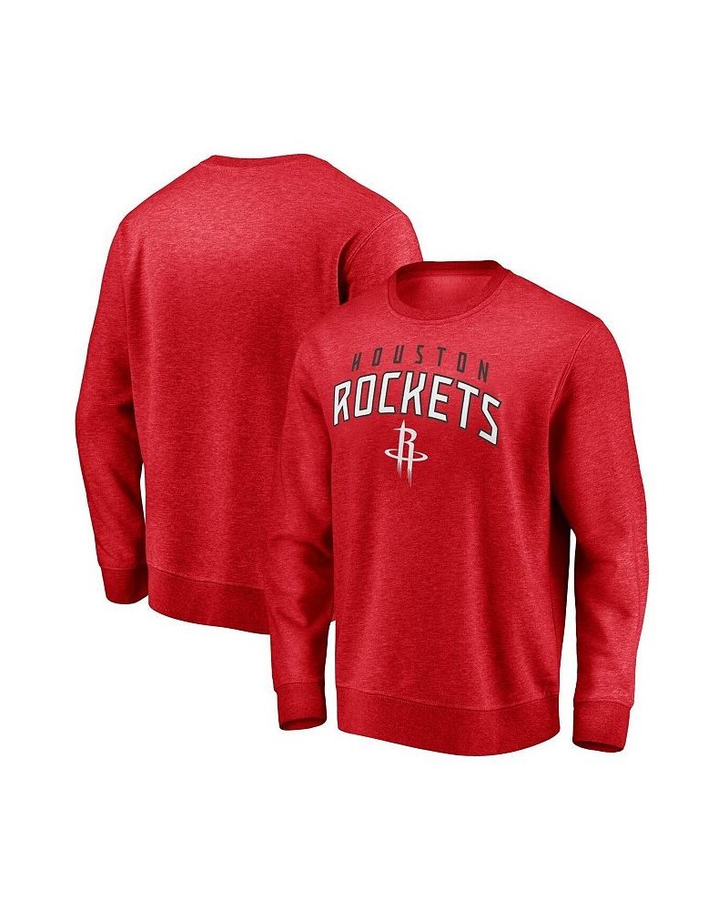 Men's Branded Red Houston Rockets Game Time Arch Pullover Sweatshirt $24.20 Sweatshirt