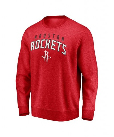 Men's Branded Red Houston Rockets Game Time Arch Pullover Sweatshirt $24.20 Sweatshirt