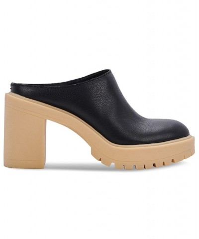 Women's Carry Slip-On Platform Mules Black $33.48 Shoes