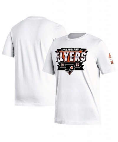 Men's White Philadelphia Flyers Reverse Retro 2.0 Fresh Playmaker T-shirt $16.42 T-Shirts