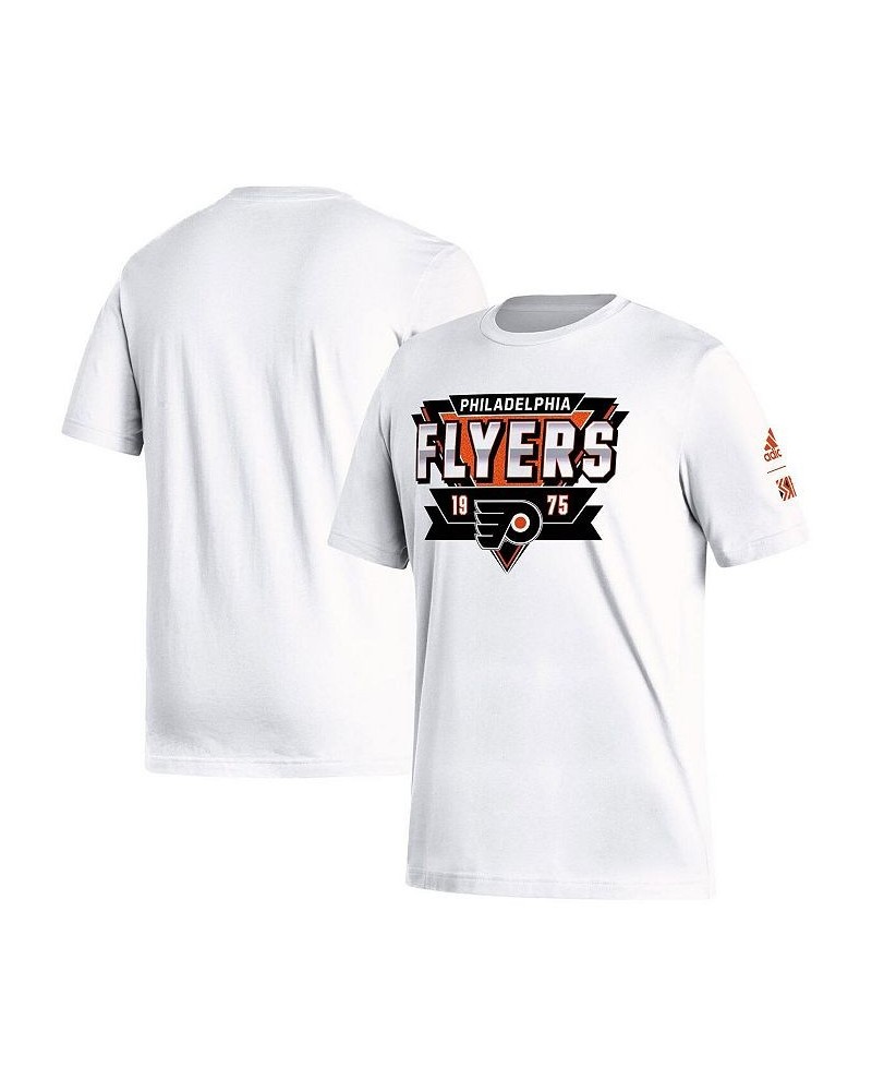 Men's White Philadelphia Flyers Reverse Retro 2.0 Fresh Playmaker T-shirt $16.42 T-Shirts